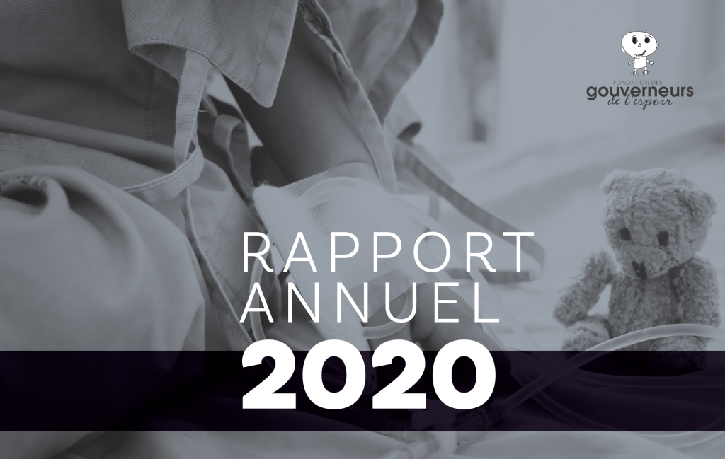 Rapport annuel 2020 - Gouverneurs de l'espoir